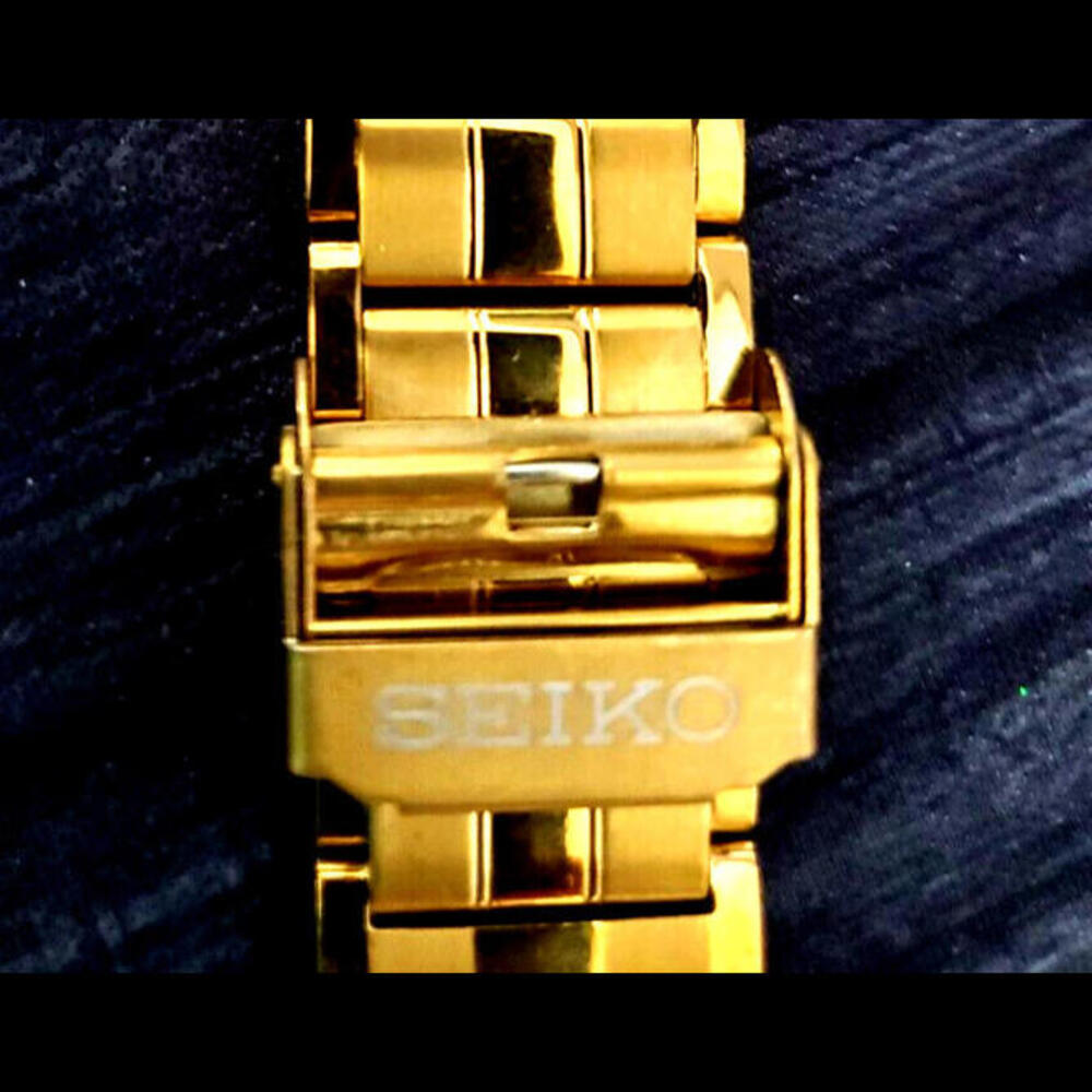 SQ23 Gold Black‎ Dial New Miyota Mvt & Batt Men's 41mm Watch - Picture 11 of 12